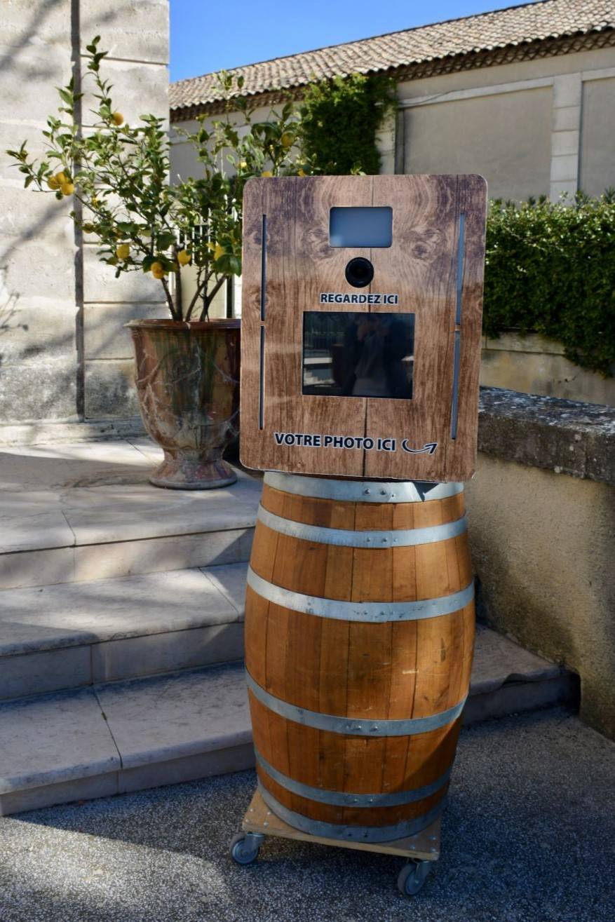 Photobooth sur tonneau style vigneron