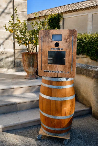 Photobooth sur tonneau style vigneron